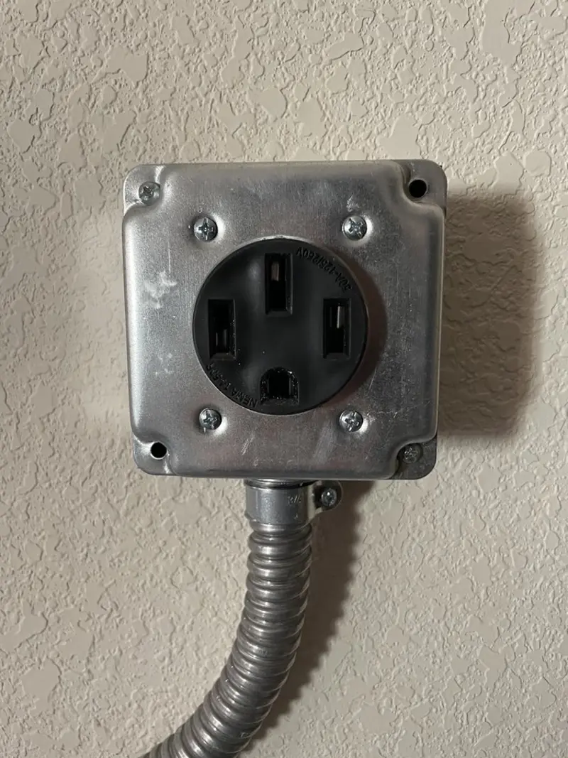 NEMA 14-50 outlet installed for Smart Home Electrical in Surf City